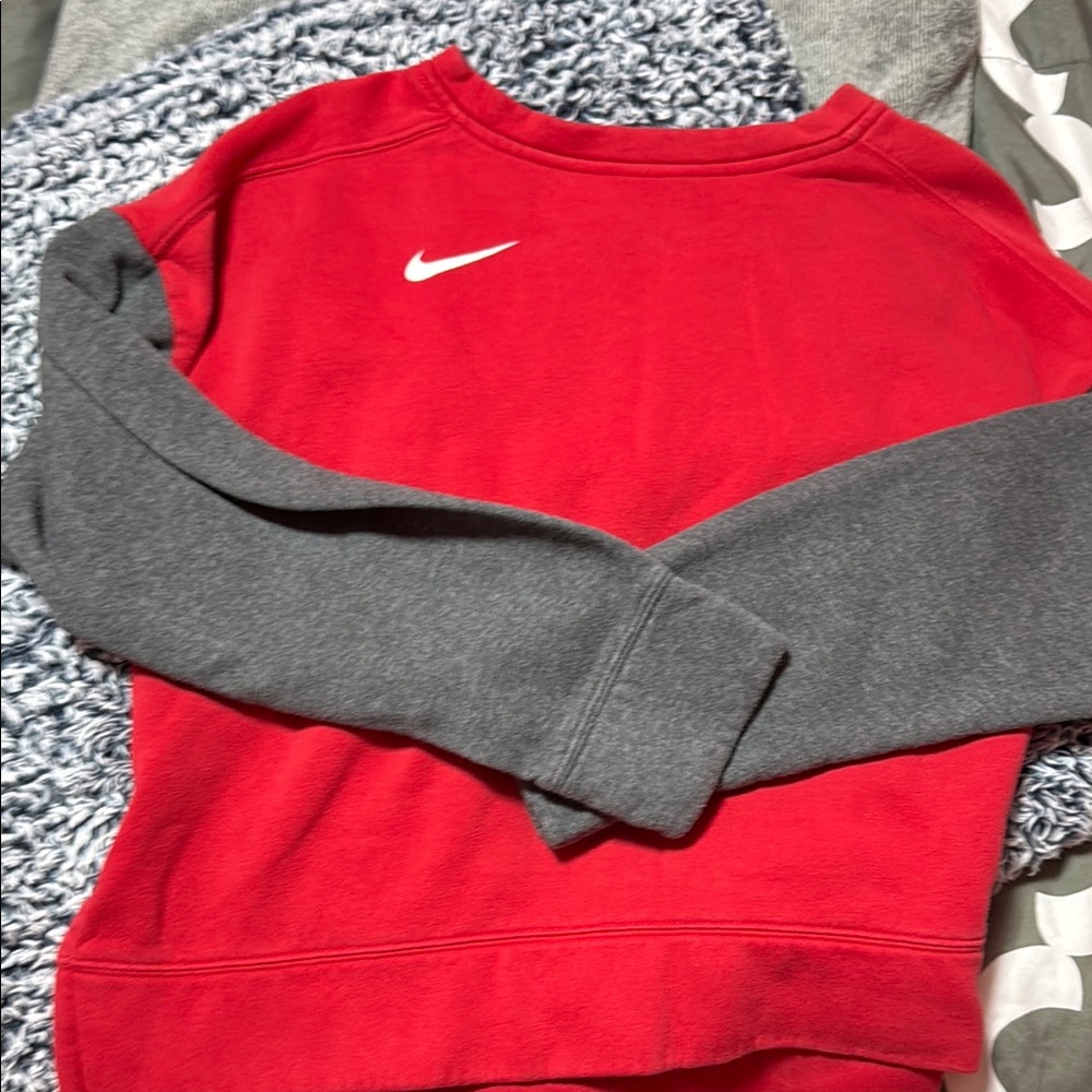 Nike Red and Gray Sweatshirt